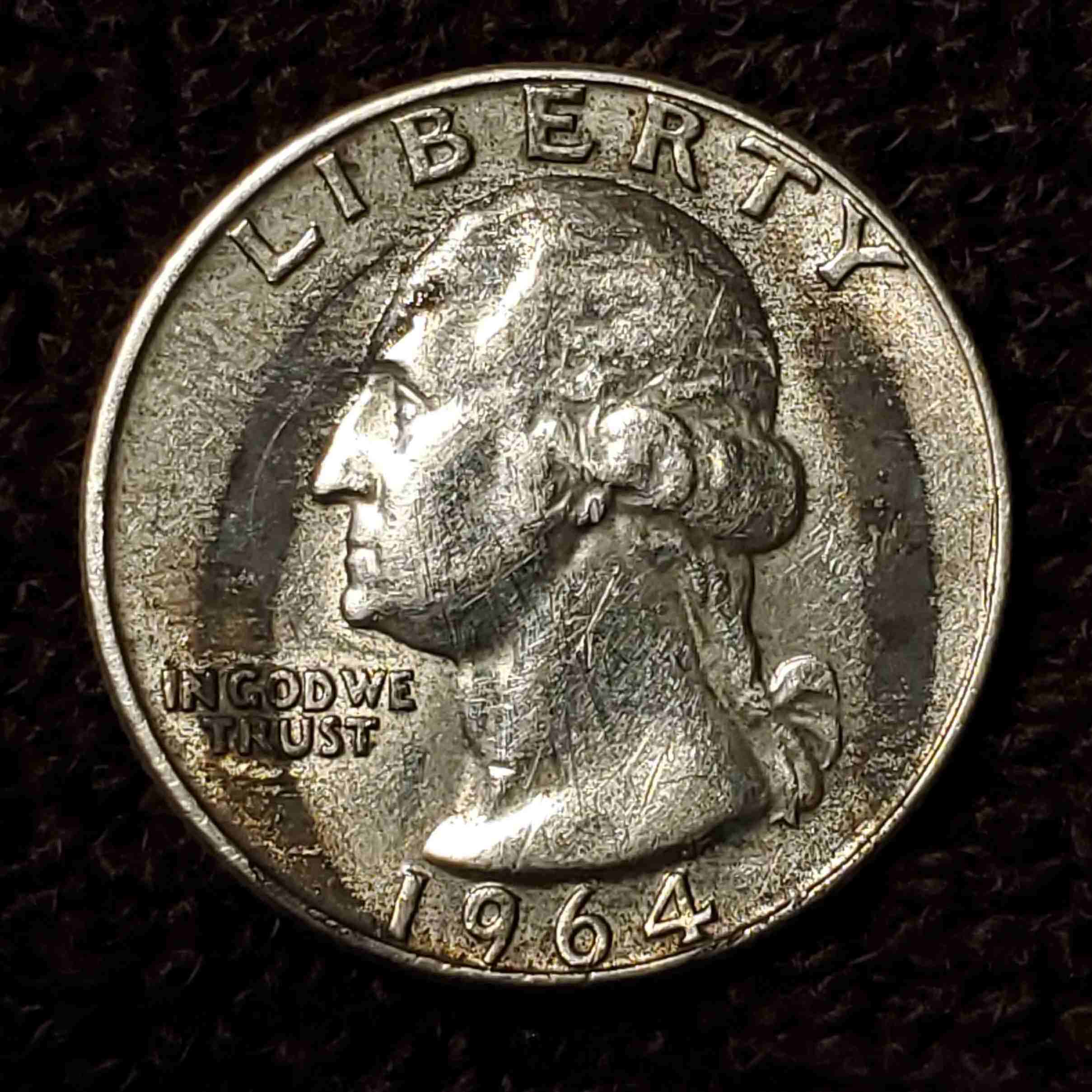 1964-D-Quarter...black-Ink-With-Raised-Letters-And-Numbers.